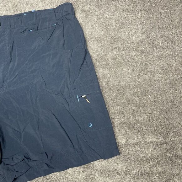 Columbia Shorts Womens Medium Blue 5” Inseam Nylon Stretch Elastic Waist Fishing - Picture 4 of 10